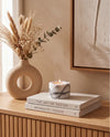 SOKI - Handcrafted Italian Lilac Marble Tealight Holder S - Ø2.4 x 1.6 in