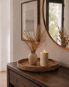 SOKI - Handcrafted Turkish Beige Travertine Tealight Holder L - Ø2.4 x 3.9 in