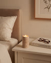 SOKI - Handcrafted Turkish Beige Travertine Tealight Holder L - Ø2.4 x 3.9 in