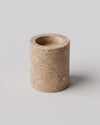 SOKI - Handcrafted Turkish Beige Travertine Tealight Holder M - Ø2.4 x 2.8 in