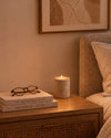 SOKI - Handcrafted Turkish Beige Travertine Tealight Holder M - Ø2.4 x 2.8 in