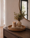 SOKI - Handcrafted Turkish Beige Travertine Tealight Holder M - Ø2.4 x 2.8 in