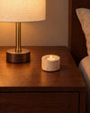 SOKI - Handcrafted Turkish Beige Travertine Tealight Holder S - Ø2.4 x 1.6 in