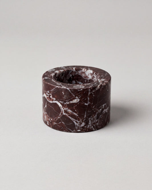 SOKI - Handcrafted Turkish Rosa Levanto Marble Tealight Holder S - Ø2.4 x 1.6 in