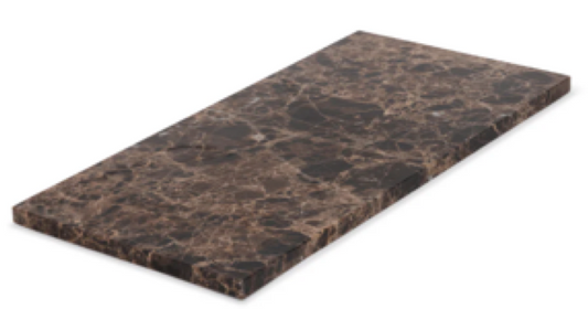 LOMA - Handcrafted Spanish Dark Emperador Marble Rectangular Platter L - 15.7 x 7.9 in