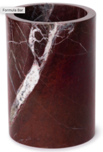 MILO - Handcrafted Turkish Rosa Levanto Marble Vase and Wine Cooler - Ø4.7 x 7.1 in