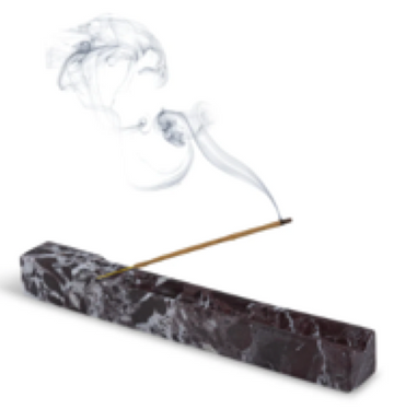 MOKU - Handcrafted Turkish Rosa Levanto Marble Incense Holder - 9.8 x 1.2 in