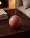 TAMA - Handcrafted Italian Red Travertine Incense Burner - 3.9 x 3.9 in