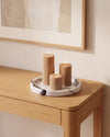 VARRO - Handcrafted Italian Carrara White Marble Round Tray - Ø11.8 in