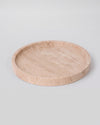 VARRO - Handcrafted Turkish Beige Travertine Round Tray - Ø11.8 in
