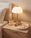 VARRO - Handcrafted Turkish Beige Travertine Round Tray - Ø11.8 in