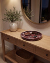 VARRO - Handcrafted Turkish Rosa Levanto Marble Round Tray - Ø11.8 in