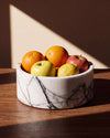 YUKI - Handcrafted Italian Lilac Marble Round Fruit Bowl - Ø9.4 in