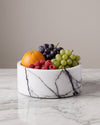 YUKI - Handcrafted Italian Lilac Marble Round Fruit Bowl - Ø9.4 in