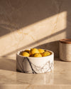 YUKI - Handcrafted Italian Lilac Marble Round Fruit Bowl - Ø9.4 in