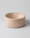 YUKI - Handcrafted Turkish Beige Travertine Round Fruit Bowl - Ø9.4 in