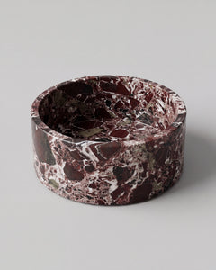 YUKI - Handcrafted Turkish Rosa Levanto Marble Round Fruit Bowl - Ø9.4 in