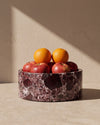YUKI - Handcrafted Turkish Rosa Levanto Marble Round Fruit Bowl - Ø9.4 in