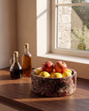 YUKI - Handcrafted Turkish Rosa Levanto Marble Round Fruit Bowl - Ø9.4 in