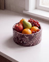 YUKI - Handcrafted Turkish Rosa Levanto Marble Round Fruit Bowl - Ø9.4 in