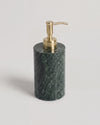 ZAVO - Handcrafted Indian Green Marble Soap Dispenser with Gold Pump - Ø3.0 x H4.7 in