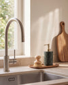 ZAVO - Handcrafted Indian Green Marble Soap Dispenser with Gold Pump - Ø3.0 x H4.7 in