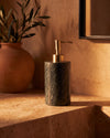 ZAVO - Handcrafted Indian Green Marble Soap Dispenser with Gold Pump - Ø3.0 x H4.7 in