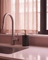 ZAVO - Handcrafted Indian Green Marble Soap Dispenser with Gold Pump - Ø3.0 x H4.7 in