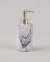 ZAVO - Handcrafted Italian Lilac Marble Soap Dispenser with Gold Pump - Ø3.0 x H4.7 in