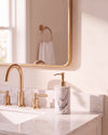 ZAVO - Handcrafted Italian Lilac Marble Soap Dispenser with Gold Pump - Ø3.0 x H4.7 in