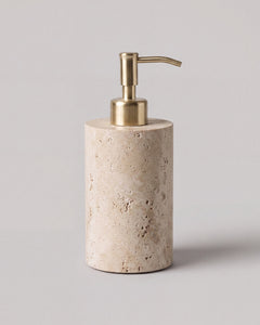 ZAVO soap dispenser in Beige Travertine