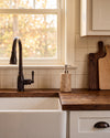 ZAVO - Handcrafted Turkish Beige Travertine Soap Dispenser with Silver Pump - Ø3.0 x H4.7 in