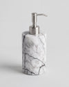 ZAVO - Handcrafted Turkish Lilac Marble Soap Dispenser with Silver Pump - Ø3.0 x H4.7 in