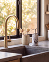 ZAVO - Handcrafted Turkish Lilac Marble Soap Dispenser with Silver Pump - Ø3.0 x H4.7 in