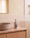 ZAVO - Handcrafted Turkish Lilac Marble Soap Dispenser with Silver Pump - Ø3.0 x H4.7 in
