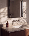 ZAVO - Handcrafted Turkish Rosa Levanto Marble Soap Dispenser with Gold Pump - Ø3.0 x H4.7 in