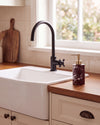 ZAVO - Handcrafted Turkish Rosa Levanto Marble Soap Dispenser with Gold Pump - Ø3.0 x H4.7 in