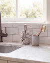 ZAVO - Handcrafted Turkish Lilac Marble Soap Dispenser with Silver Pump - Ø3.0 x H4.7 in