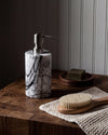 ZAVO - Handcrafted Turkish Lilac Marble Soap Dispenser with Silver Pump - Ø3.0 x H4.7 in